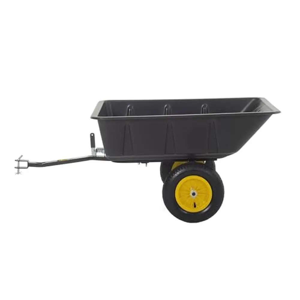 Heavy-Duty LG 7 Trailer Lawn and Garden Jobs 600 lbs Capacity 10 cu.ft Easy Maneuver Polyethylene Tub Steel Frame Quick Release