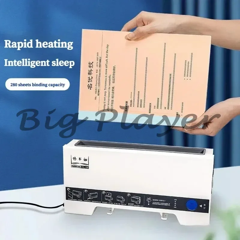 

A4 Office Binding Machine 4mm Hot Melt Binding Machine Small Automatic Gluing Home Thermal Fusion Cover For Document Finishing