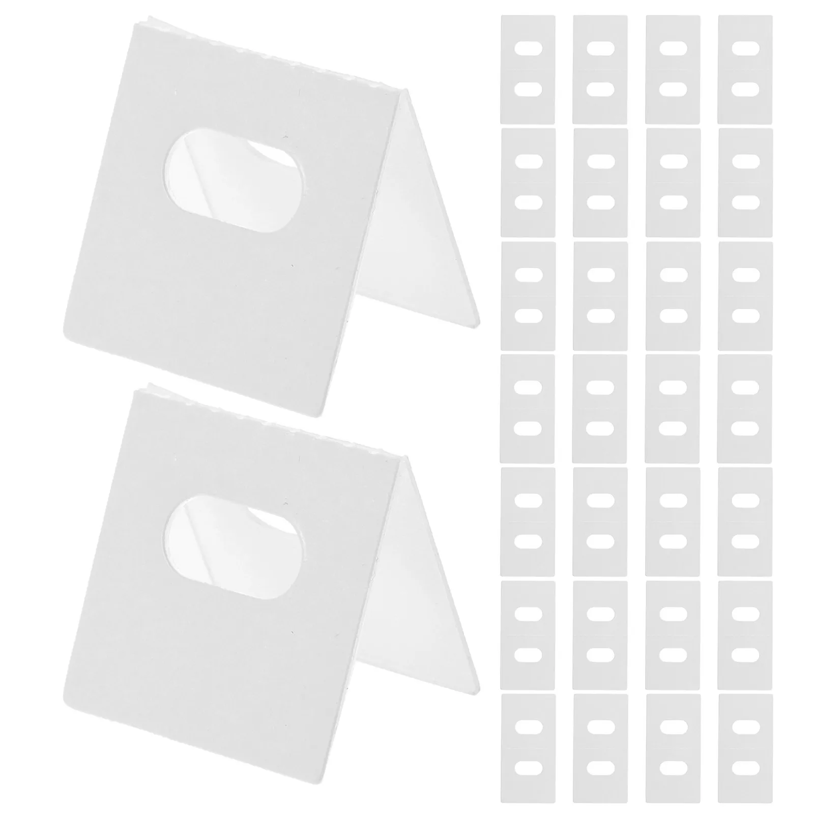 40Pcs Vertical Blind Repair Tabs Clear Vane Savers Replacement Parts Plastic Fixers for Vertical Curtains Home Office Use