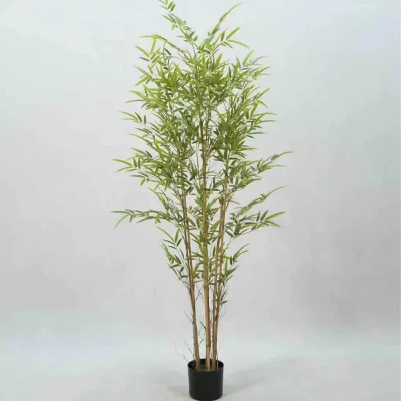 Simulated bamboo Fake bamboo Living room partition Interior landscaping view