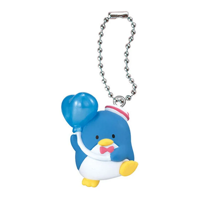 Bandai canela olá kitty tons azuis pingente gashapon lembrança presentes do dia das crianças figura de ação modelo brinquedos