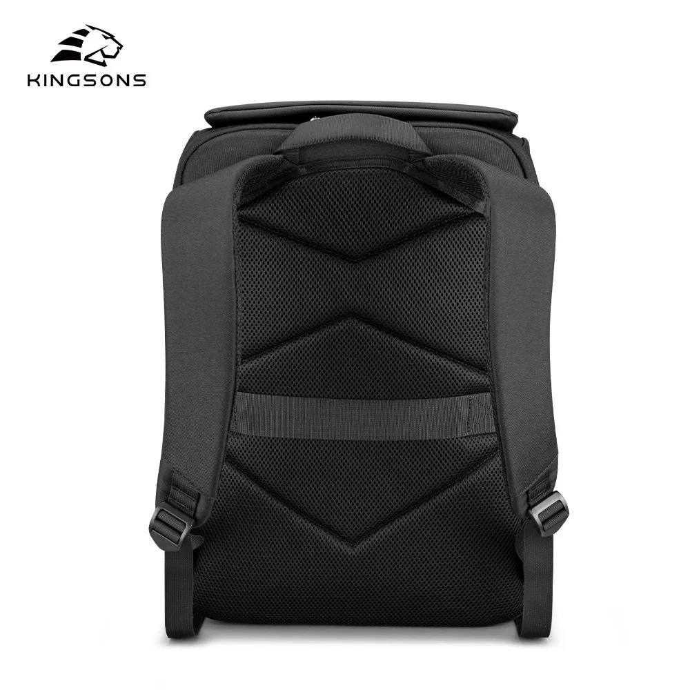 Kingsons Backpack For Men 15.6 inch Laptop 2025 New TSA Lock Anti-theft Waterproof 180° Open Up College Student Boys School Bag