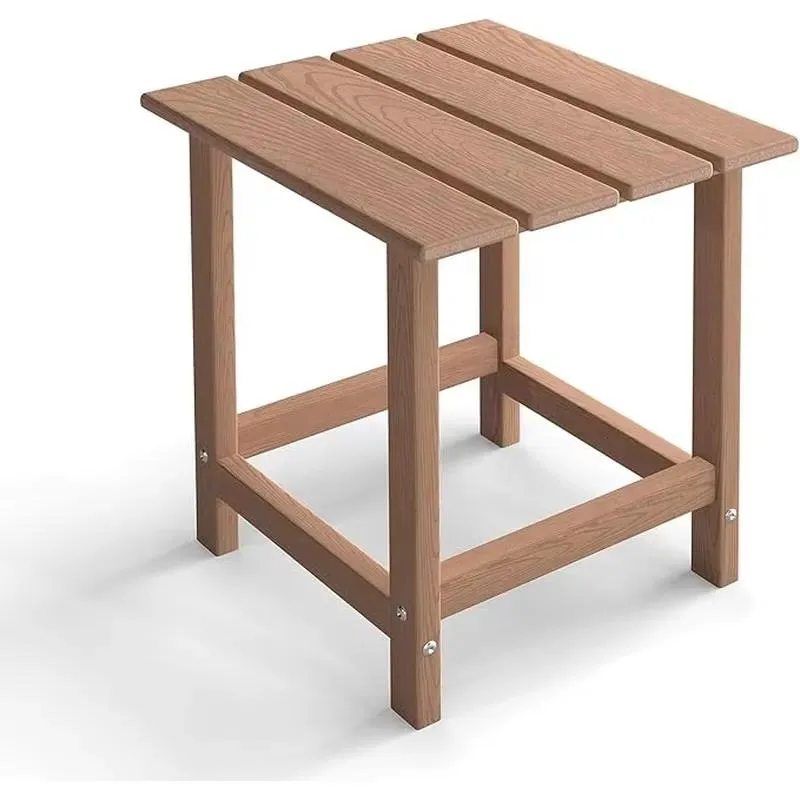 Solid Wood Square Side Table Small Wooden Bedside Nightstand Multi Functional Mini Coffee Table for Terrace Porch Backyard