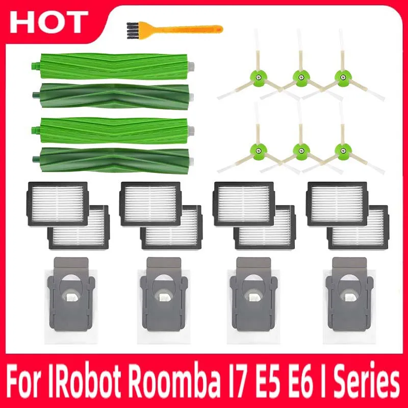 

Hepa фильтр, боковая щетка роликовая щетка для iRobot Roomba i7 E5 E6 I, запасные части для робота-пылесоса, Сменные аксессуары