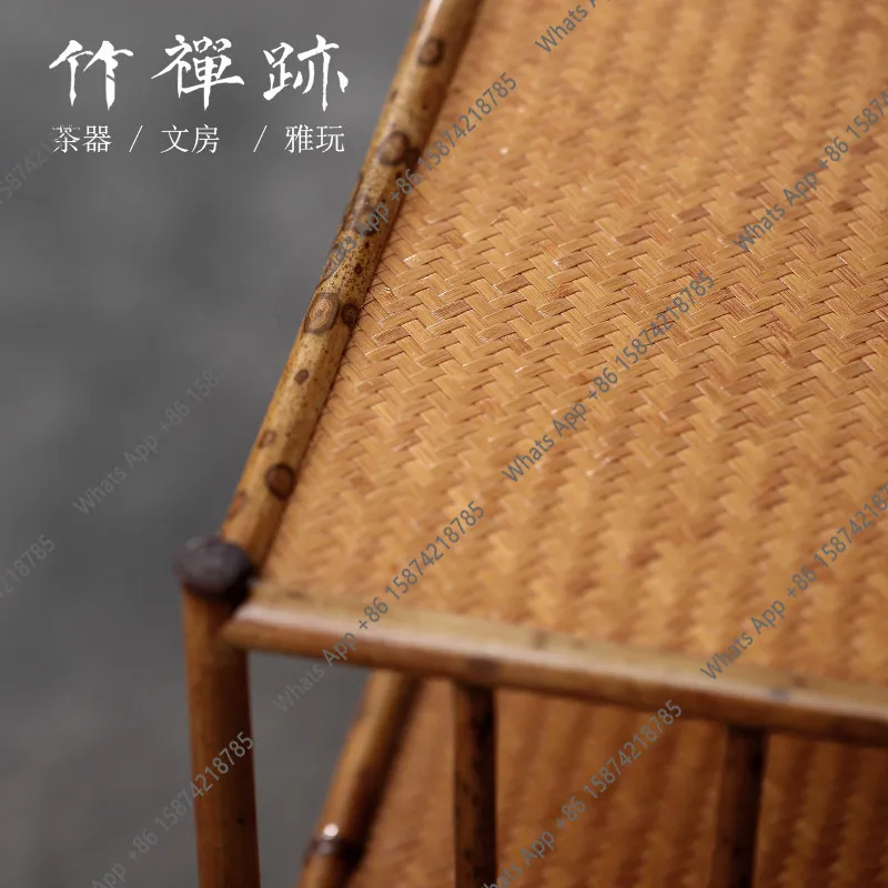 New  cabinet Meilu tea cup rack fan box  shed tea set storage Pu'er teapot rack tea cake rack.