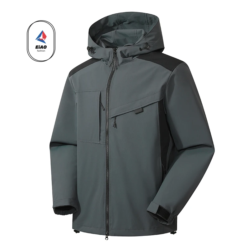 سترة واقية مقاومة للماء للرجال من EiAO، معطف رياضي خارجي خفيف الوزن للمشي لمسافات طويلة وركوب الدراجات، معطف واق من المطر مقاوم للرياح وجيد التهوية #6