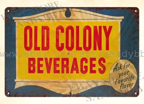 Old Colony Beverages metal tin sign bedroom makeover ideas