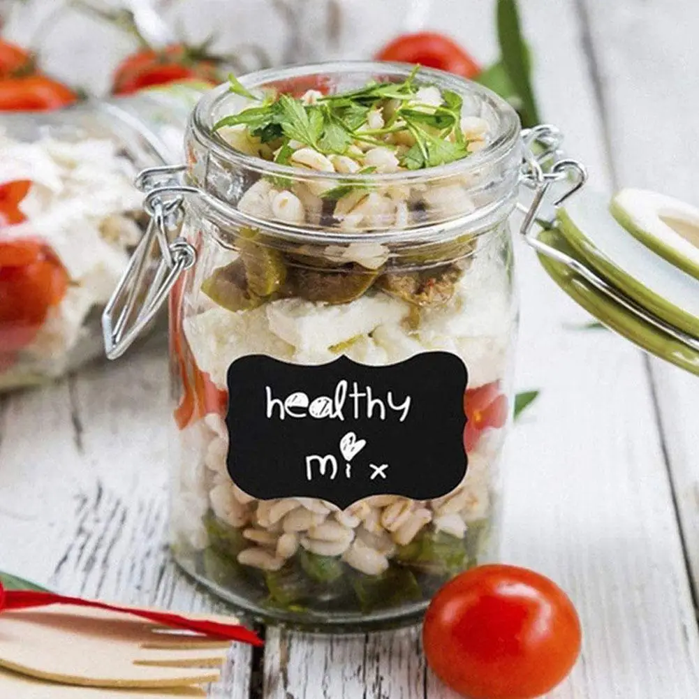 New 8/40PCS Jar Stickers Kitchen Label Stickers Blackboard Spice Labels Sticker Storage Organizer Bottles Label Chalkboard Tag
