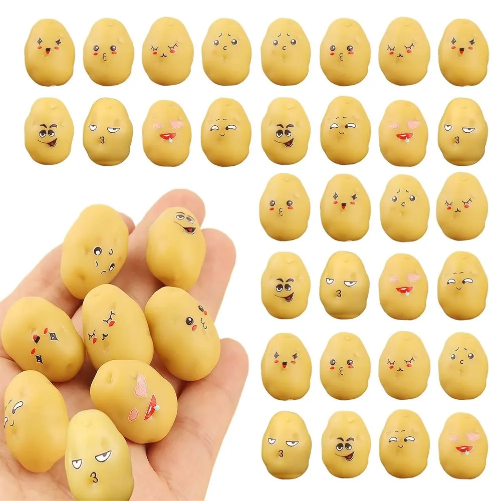 4/8/16 قطعة من الخرز غير المسامي على شكل بطاطس من الراتنج البني، يستخدم في إكسسوارات DIY، عيد الميلاد، الهالوين، وإكسسوارات عيد الشكر