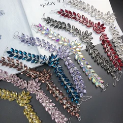 High Quality Crystal Bridal Belt Rhinestone Applique Strass Flower Motif Trim Chain Sewing on Garment Shoes Bags DIY Accessories