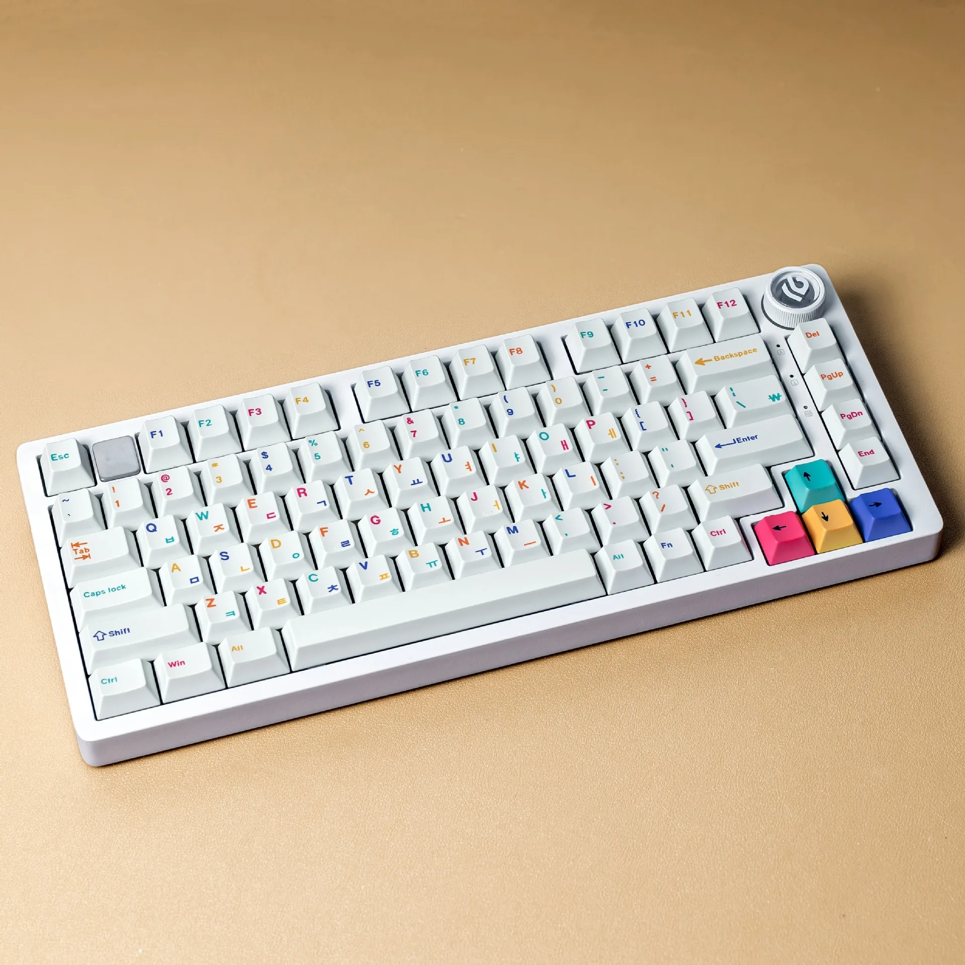 Minimalist White Spanish French Korean Japanese Russian German Mechanical Keyboard Keycaps ISO 7U Cherry Profile PBT Keycap DIY