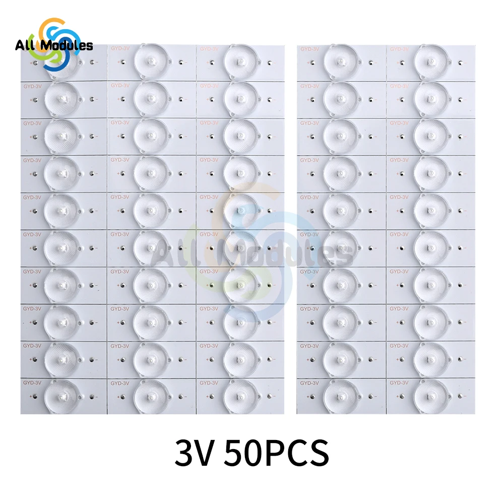 3V 6V Smd Lamp Kralen Met Optische Lens Fliter Voor 32-65 Inch Led Tv Reparatie Met 2M Kabel Led Backlight Strip Accessoires