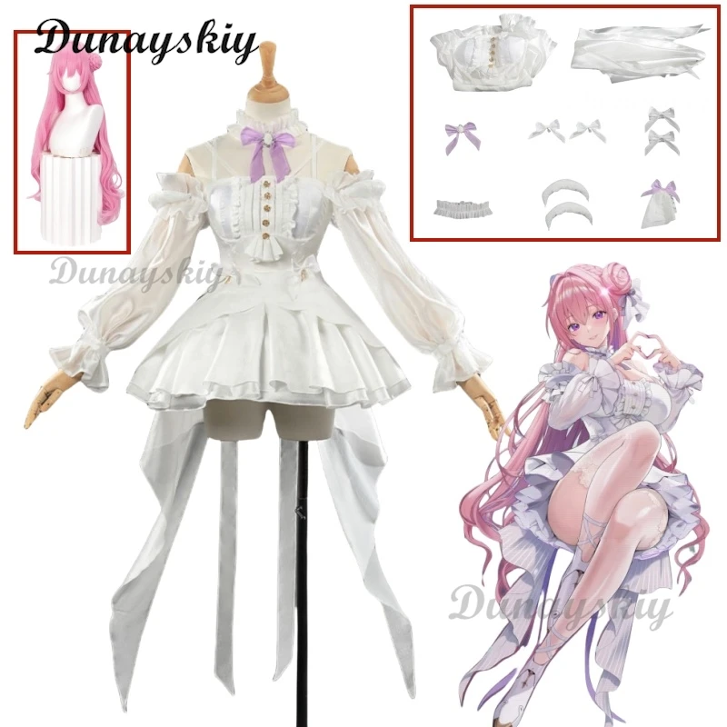 

Dorothy Cosplay Nikke The Goddess Of Victory Costume Wig White Princess Dress Role Play Outfits Halloween Carnival Party Uniform