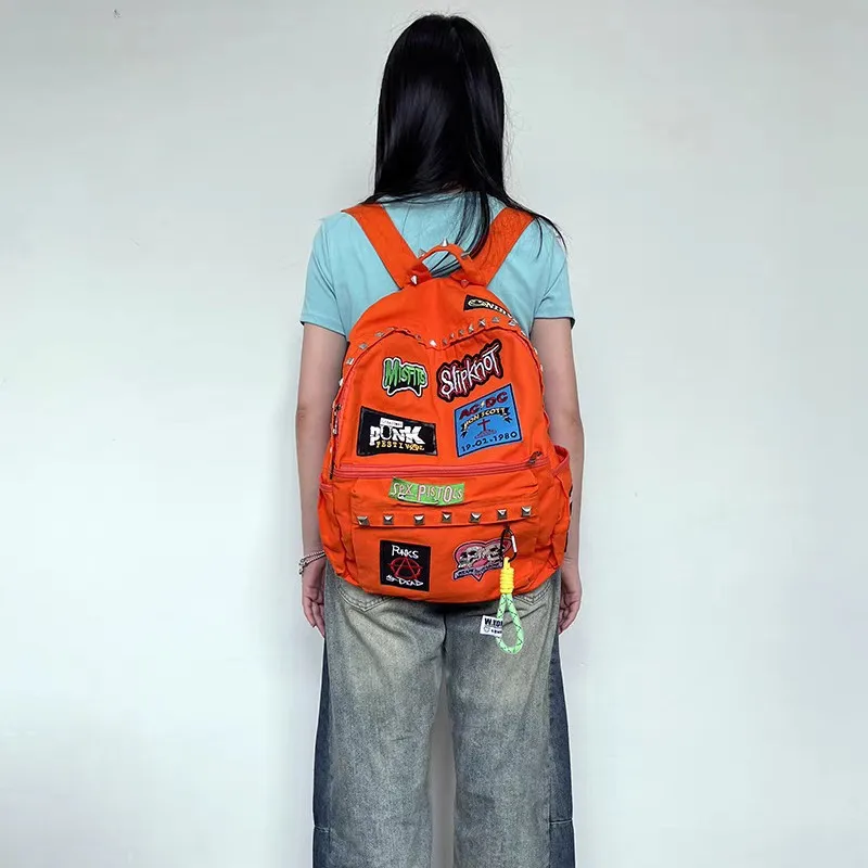 

Punk Rock High-capacity Backpack Kids Backpacks for Boy Trend Cute Backpack Travel Bag Sports Bags Designer Bag Mochilas Mujer