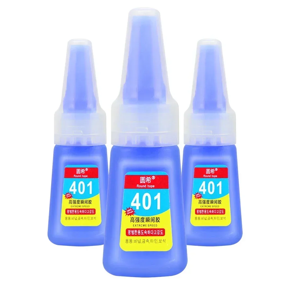 401 Glue Instant Fast Adhesive 40ML Bottle Stronger Super Glue Multi-Purpose Fix Super Strong Liquid Colorless Adhesive Glue