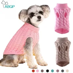 Dog Sweaters Winter Warm Dog Clothes Turtleneck Knitted Pet Clothing Puppy Cat Sweater Vest Chihuahua Yorkie Coat Wholesale