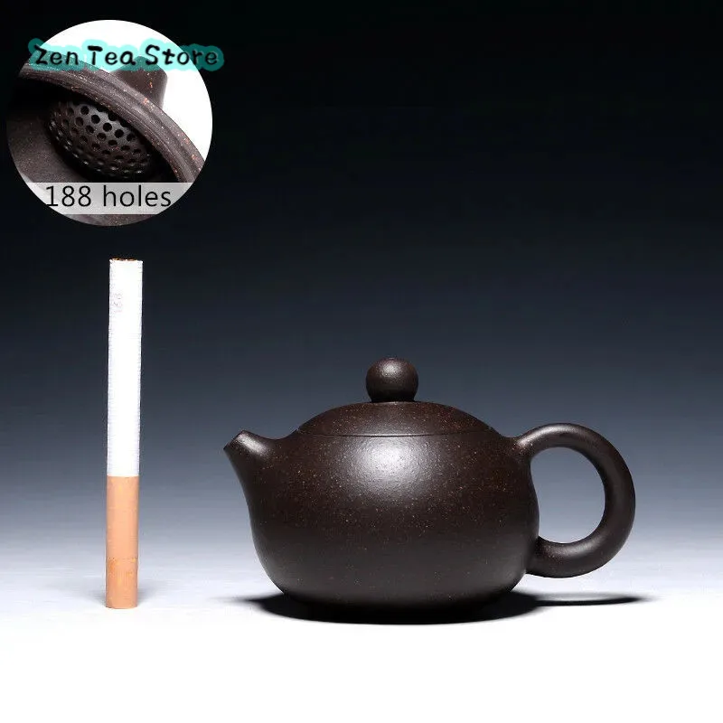 

90ml Tea Set 3oz Marked Tea Pot Ball Shaped Infuser Holes Real Yixing Zisha Kungfu Tea Pots Clay Teapot Gift Send Zisha Cup