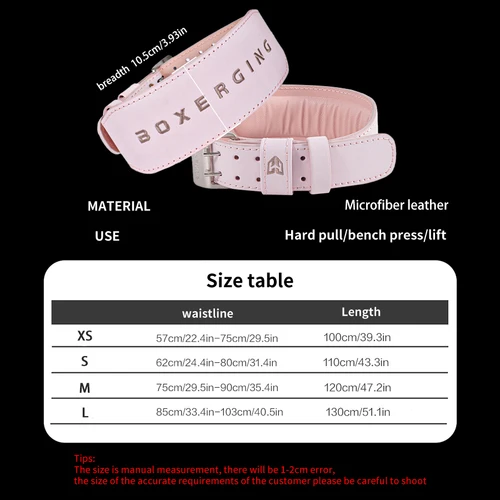 Imagen 2 del producto Cinturón de levantamiento de pesas para mujer, 10cm de ancho, gimnasio, Fitness, sentadillas, soporte para espalda, levantamiento de pesas, entrenamiento cruzado, cinturón de entrenamiento rosa