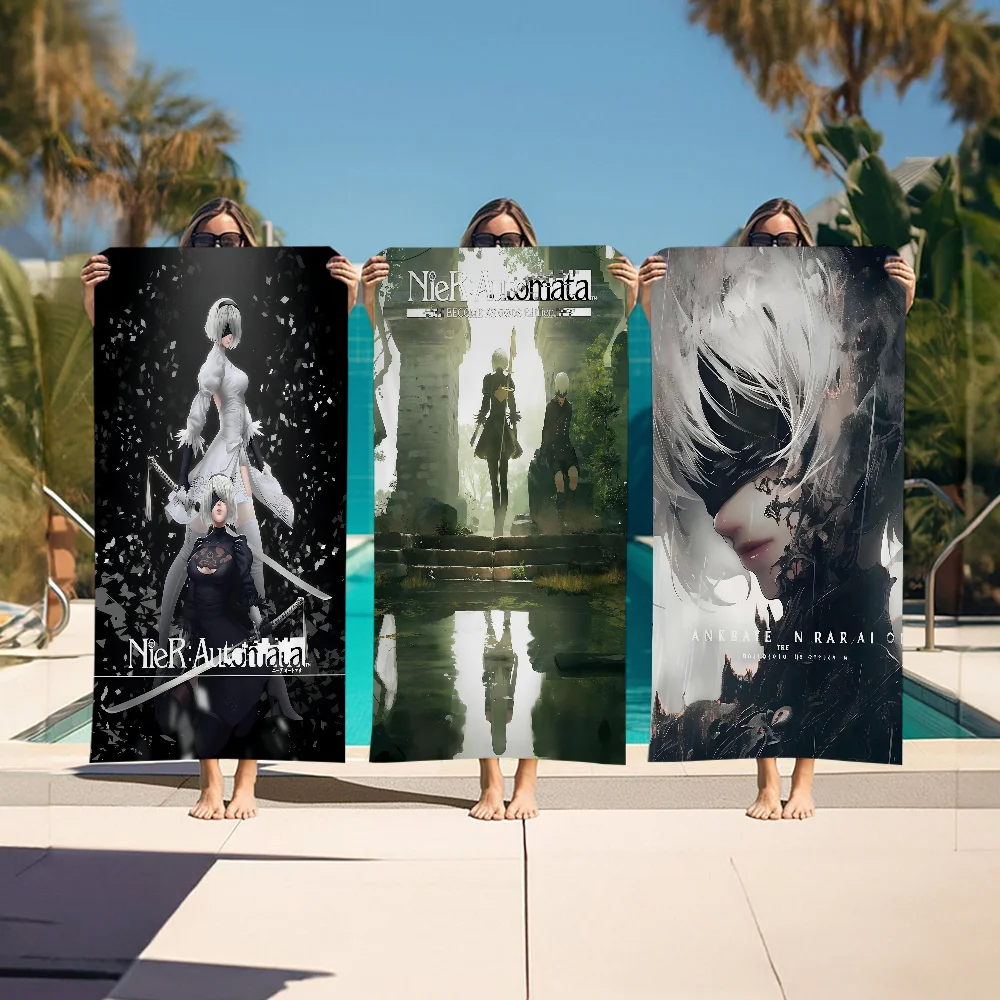 NieR Automata Big Microfiber Beach Towels Quick Dry Towel Sand Beach Towels Pool Towel For Travel Swim Pool Yoga