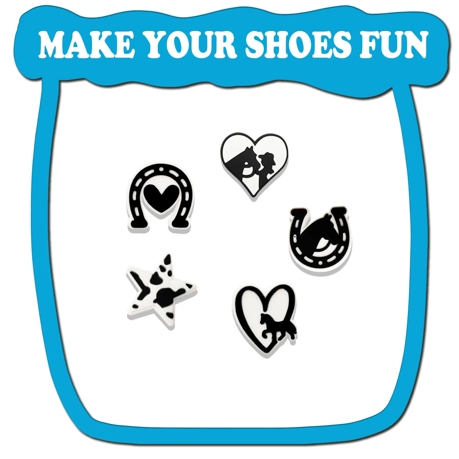 26Pcs CowGirl Theme Decorations Charms for Crocs Bubble Slides Sandals, PVC Shoe Accessories for Birthday Gift