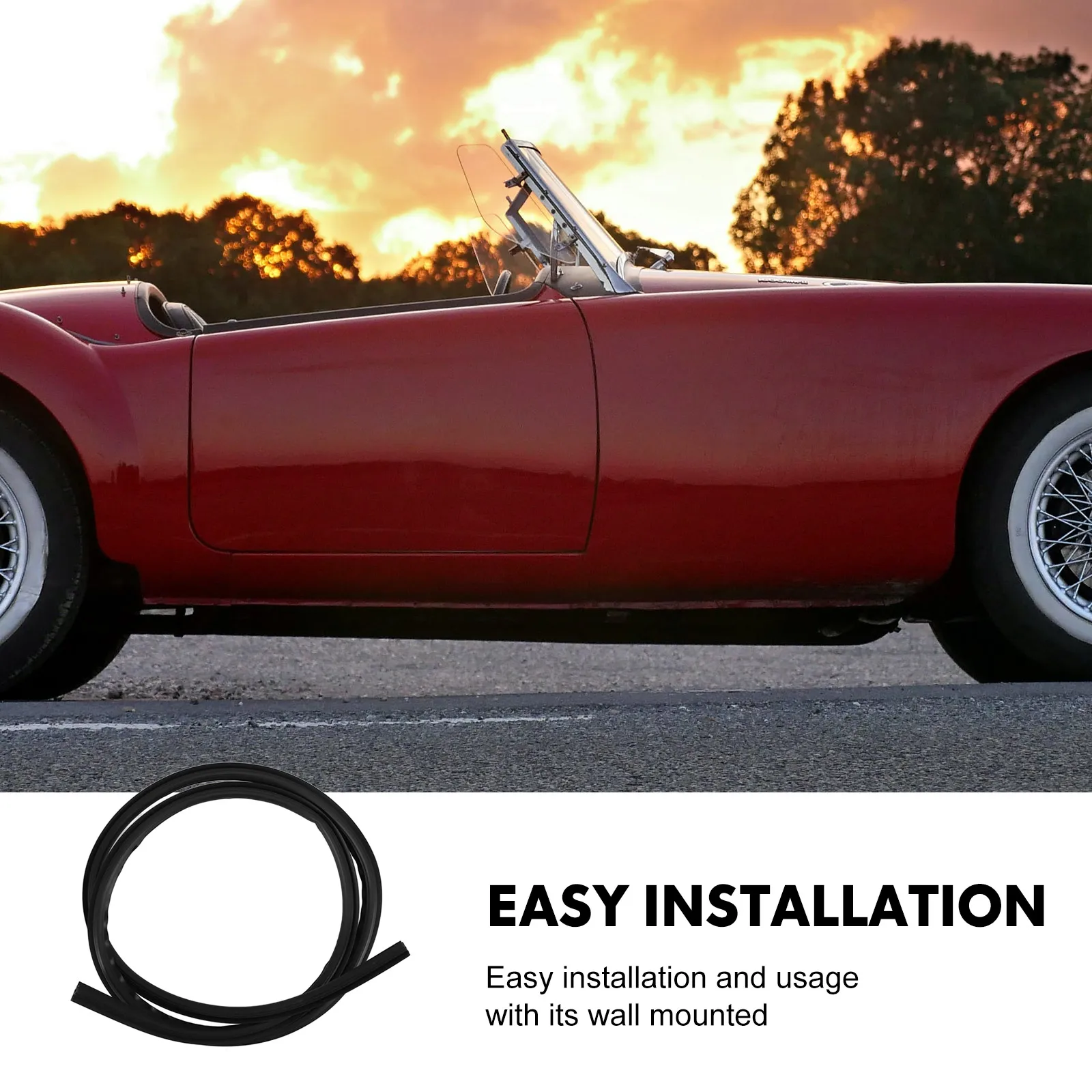 

Seal Car Soundproof Strip 1.6m Dashboard Sealing Silicone Windshield Trim Gap Cover General Use Vehicle Accessories