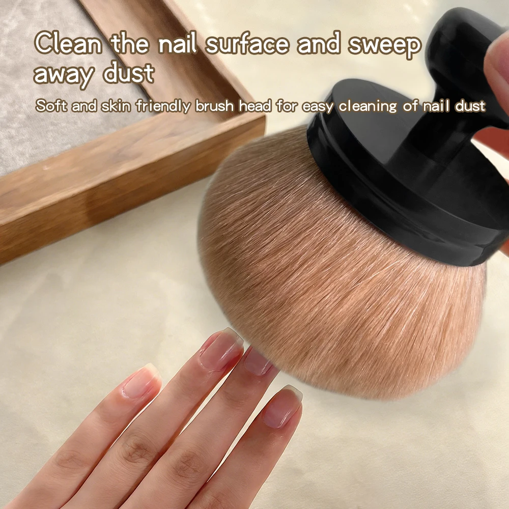1PC Professionals Nails Art Mushroom Brush Short Grip Manicure Fluffy Duster Soft And Skin friendly Single Nail Powder Brush