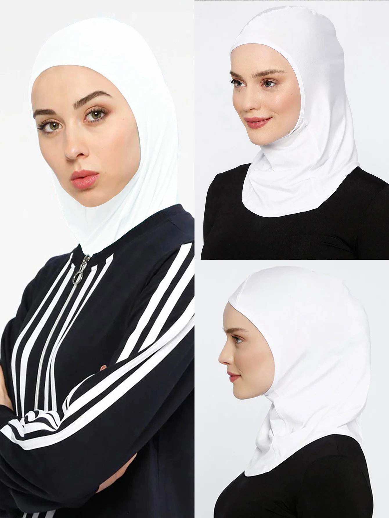 Muslim Sport Inner Hijab Caps Underscarf Head Cover Women Headscarf Islamic Underscarf Hijab Scarf Hat Cap Bone Bonnet