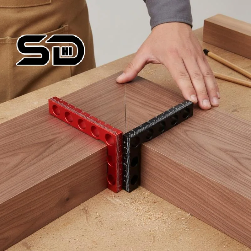 Woodworking 90 Degree Precision Edge Marking Tool Aluminum Carpentry Pocket Square Gauge