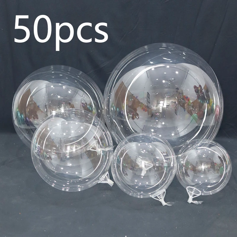 50 Stuks 11 Inch 12 Inch 16 Inch Opblaasbare Bobo Ballon Transparante Globes Bubble Ballonnen Bruiloft Verjaardagsfeest Decoratie