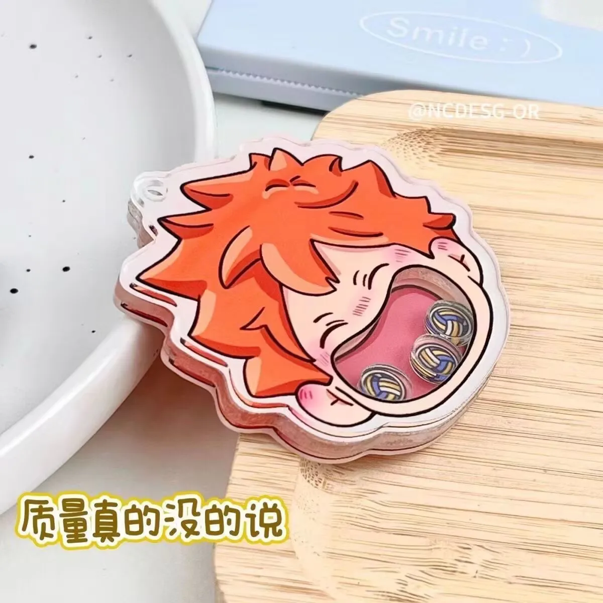 "하이큐!!" 도진 요요 "" 태양을 향한 태양, 나무 토끼, 그라인드 "아크릴 키 체인 만화 애니메이션 가방 펜던트