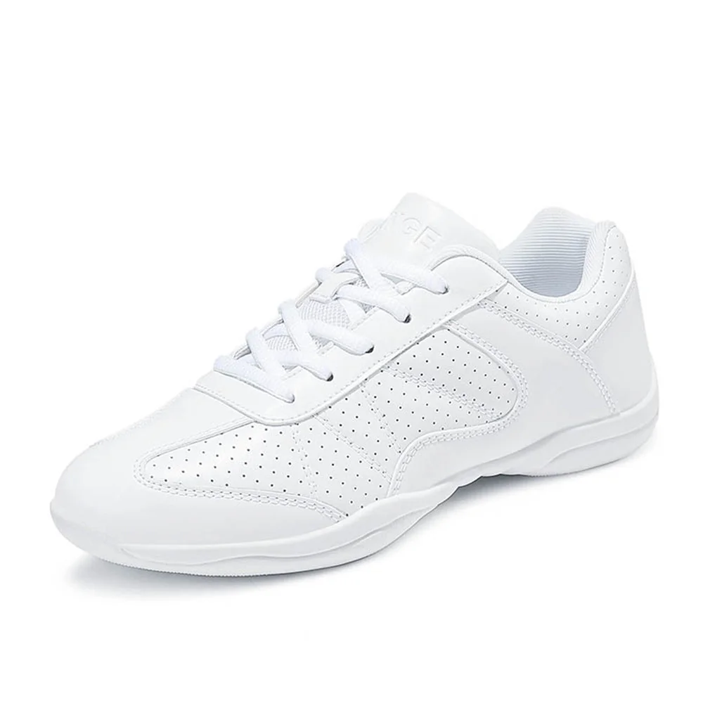 BAXINIER Girls White Cheer Shoes Trainers Training Dance Tennis Shoes Women Lightweight Youth Cheer Competition Sneakers