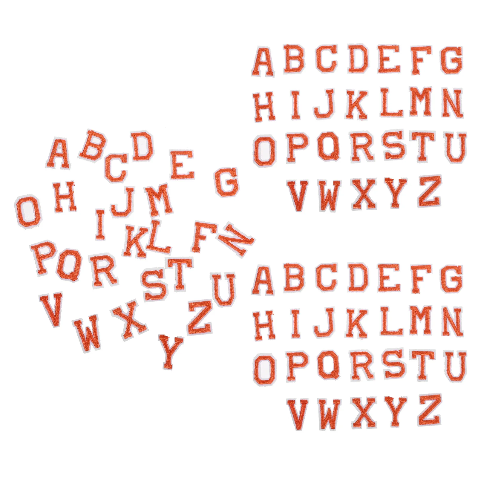 

3Sets Iron on Felt Alphabet Letter Patches A-Z Embroidered Applique for Clothing Jackets Hats Bags Jeans Orange Repair