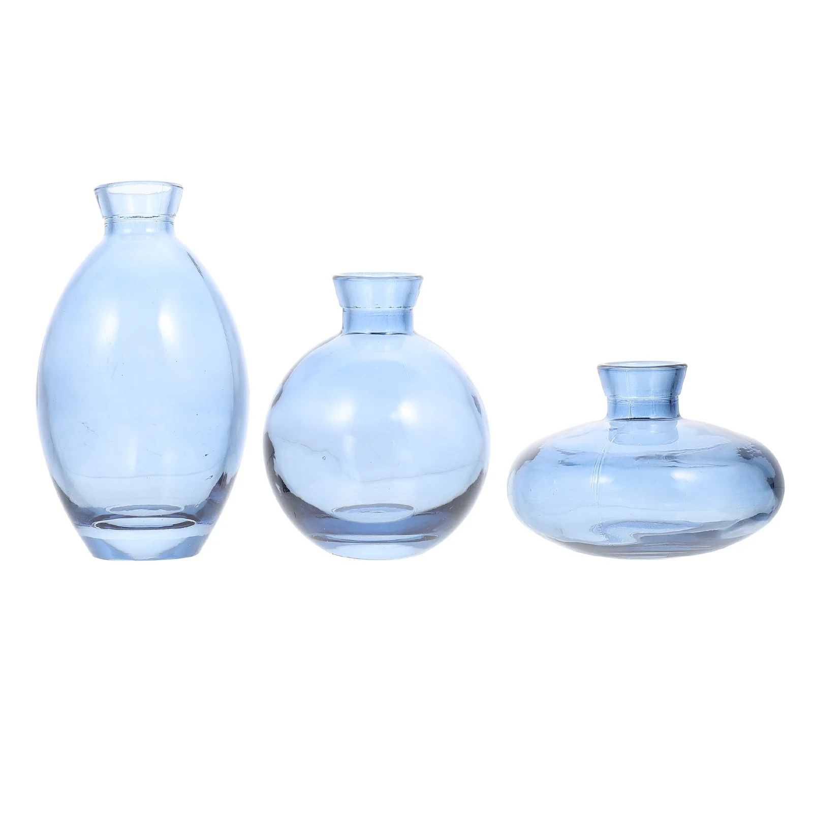 

3Pcs Gold Trim Glass Vase Creative Transparent Desktop Flower Arrangement Container Simple Style Decor Small Glass Vase