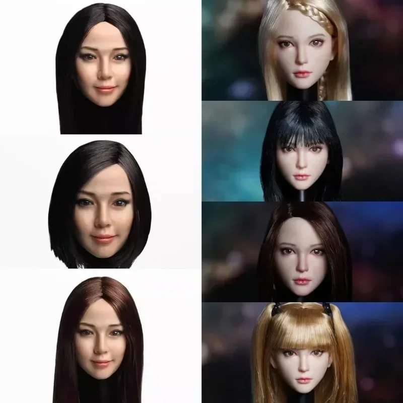 SDH010 SDH021 SDH022 SDH023 SDH029 SDH033 SDH034 1/6 Scale Female Head Sculpt Carving Model for 12\