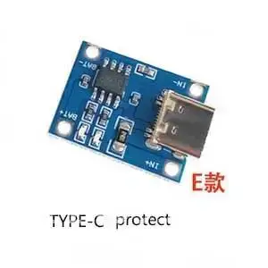 1A Li-ion Type-c/Micro/Mini USB 5V 18650 TP4056 Lithium Battery Charger Module Charging Board with Dual Functions Protection