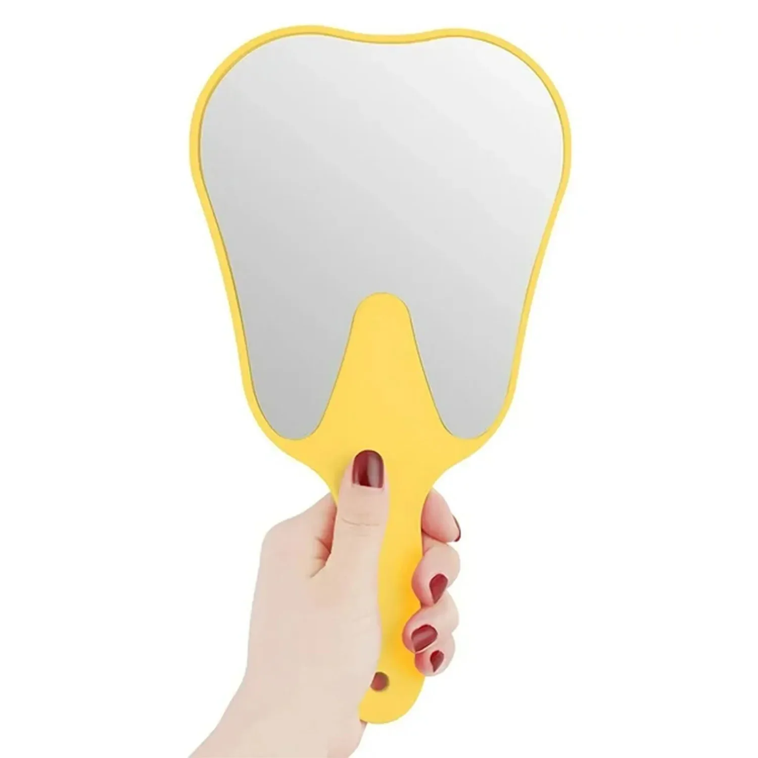 JOLANT Cute Handle Dental Mirror Unbreakable Mouth Teeth Mirror Makeup Mirror Tooth Shaped Dental Accessories Dentist Tools