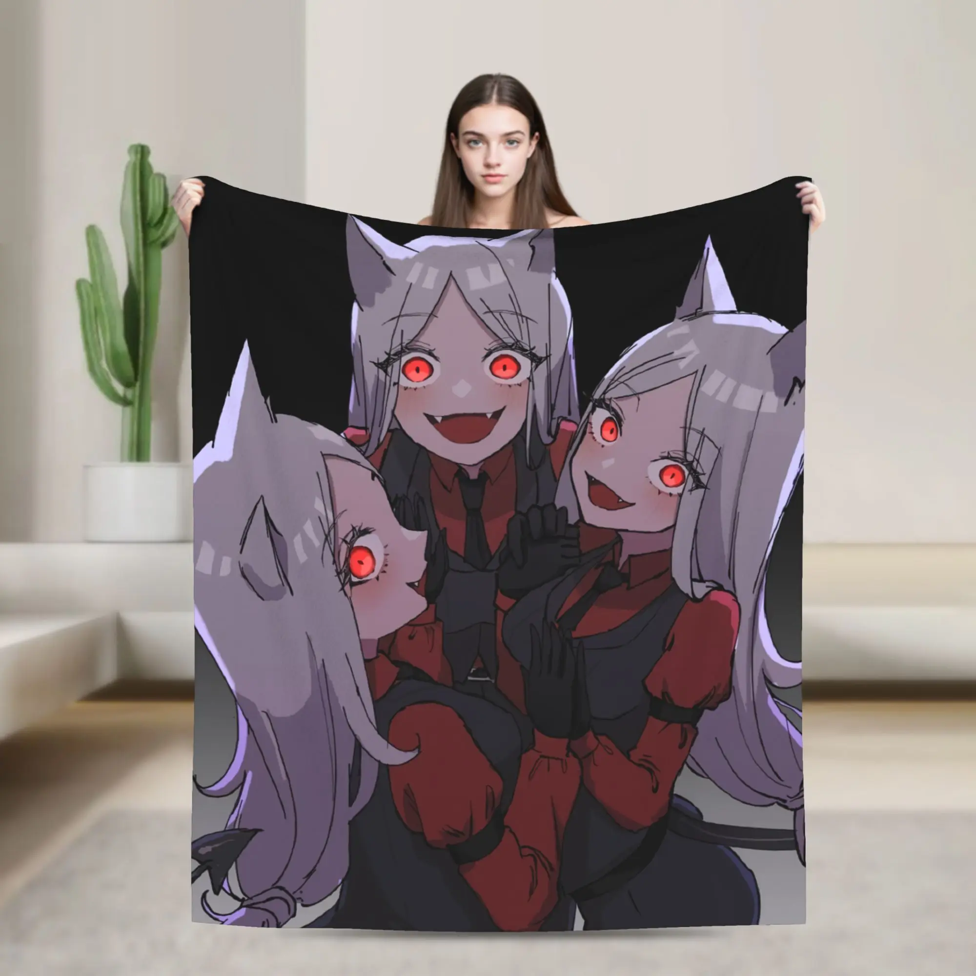 Contradiction Helltaker Lucifers Modeus Blanket Multi-size Super Soft and Warm  Throw Blankets for Sofa Couch and Bed