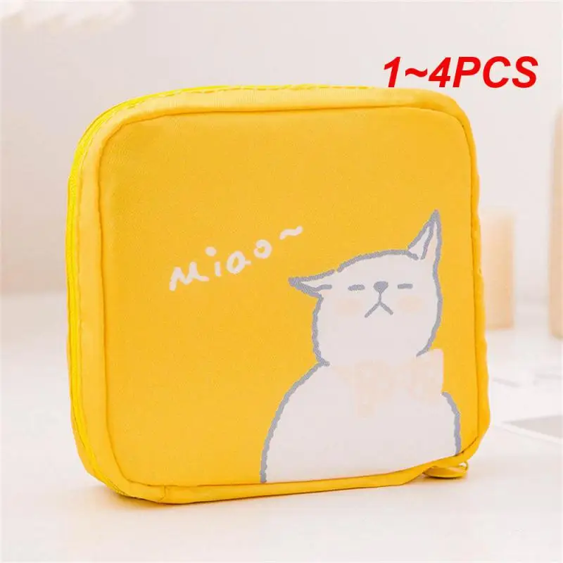 1~4PCS Sanitary Napkin Cartoon Miss Bags Portable Household Products Storage Bag Pads Mini Menstrual Period High Capacity