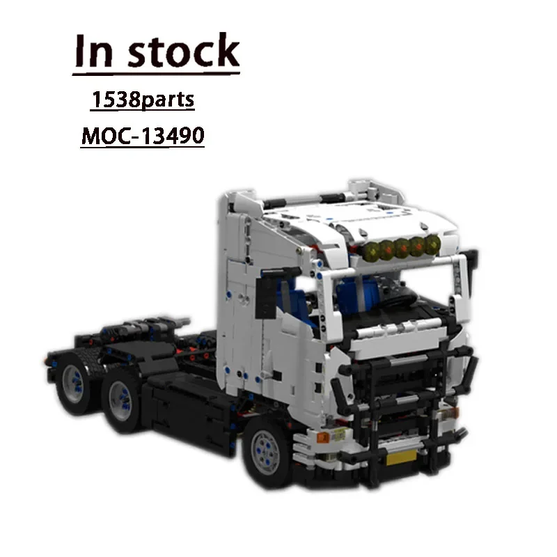 

MOC-13490+MOC-13695 City Transport Truck & Trailing Assembly Building Block Model MOC Creative Building Blocks Toy Gift