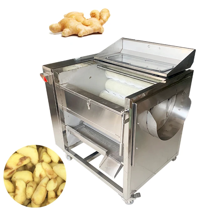 #Easy to Operate Automatic Industrial 500kg/h Potato Ginger Roller Washer Brush Peeling Machine*