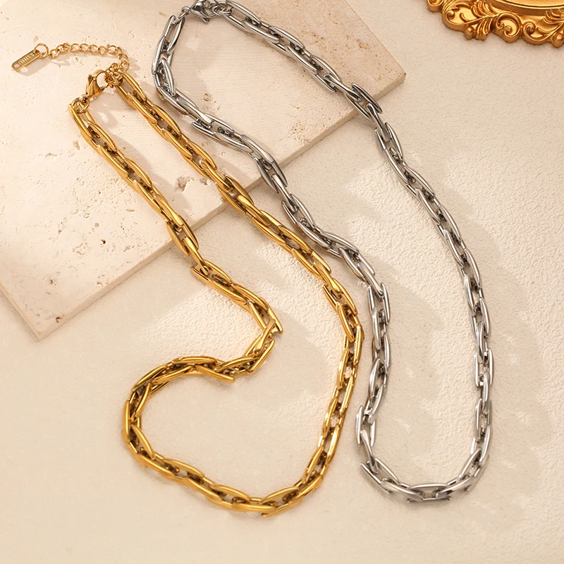 EILIECK 316L Edelstahl Hochwertiges Handgefertigtes Kettenhalsketten-Armband-Set Geschenk für Frauen Neue Mode Wasserdichter Schmuck – Detail 10