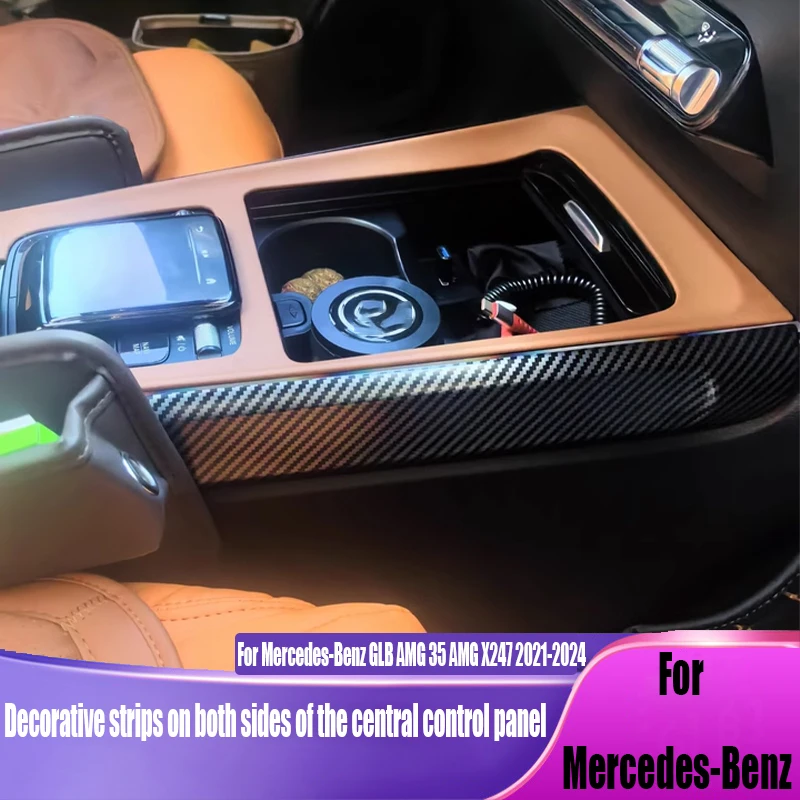 For Mercedes-Benz GLB AMG 35 AMG X247 2021-2024 central control side decorative strip automotive interior accessories