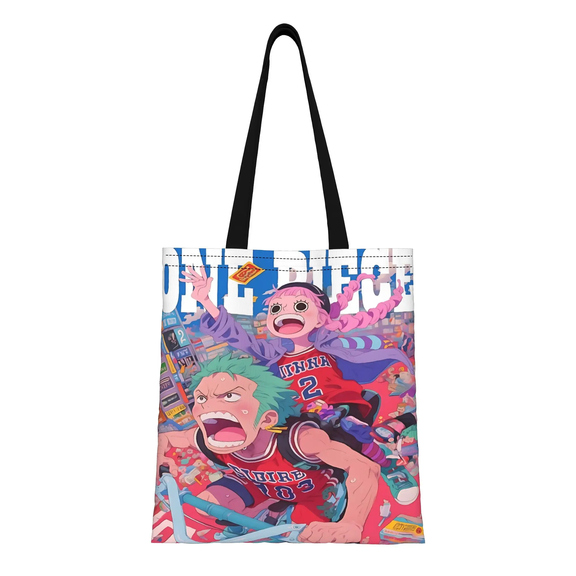 

Сумка-тоут Ita Bag для школы, большая вместимость, цельная, с принтом Funko, холщовая, складная, с шикарным узором, подарки