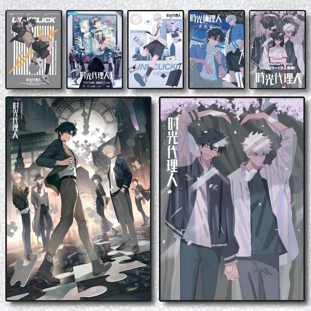Anime Time-Travel Drama Link Click Painting Calligraphy Poster ‌decor Canvas Modern living room