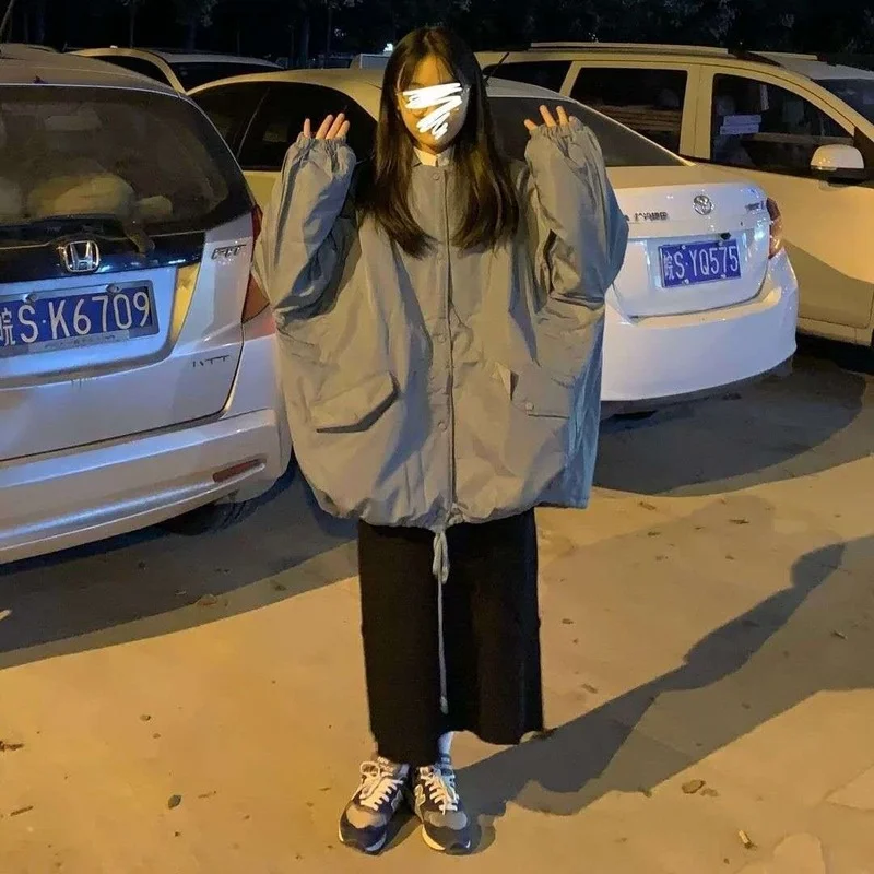 

Parkas Women Loose Stylish Outwear College Friends Warm Winter Leisure Cozy BF All-match Korean Style Ropa De Mujer Clothing New