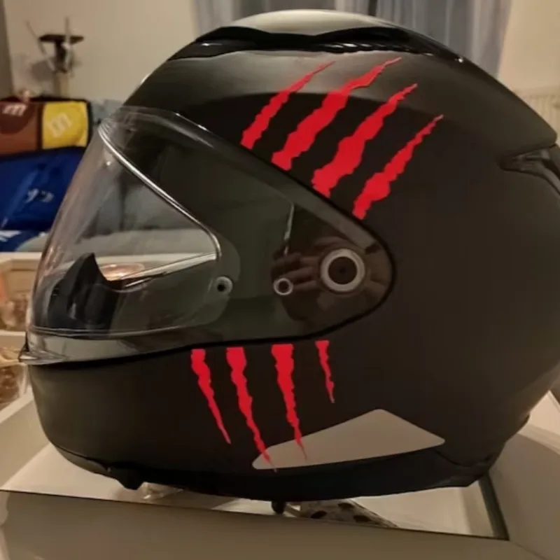 Motorcycle Helmet Stickers Cool Monster Claw Scratch Stripe Vinyl Decals Waterproof DIY Motorbike Fuel Tank Scooter Body Decor image 2