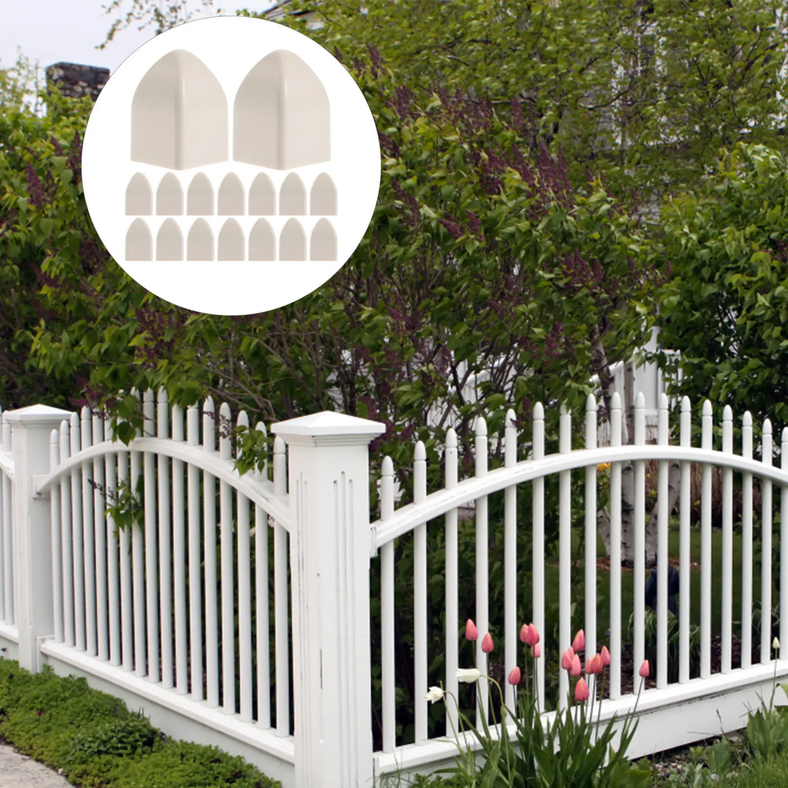 

50Pcs Fence Post Caps Plastic Square Post Cover Protector Replacement Guardrail Column Railing Cover Outdoor Weather Resistant