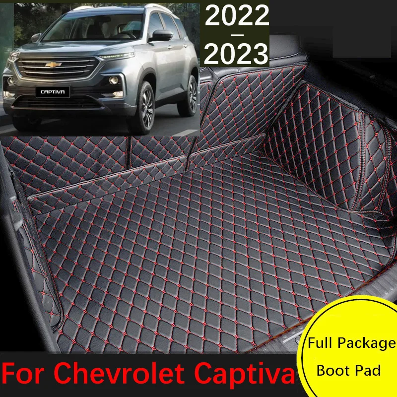 

Custom Leather Car Trunk Mats For Chevrolet Captiva 7 Seats 2022-2023 Waterproof Carpets Car Rear Trunk Mats Car Accessories