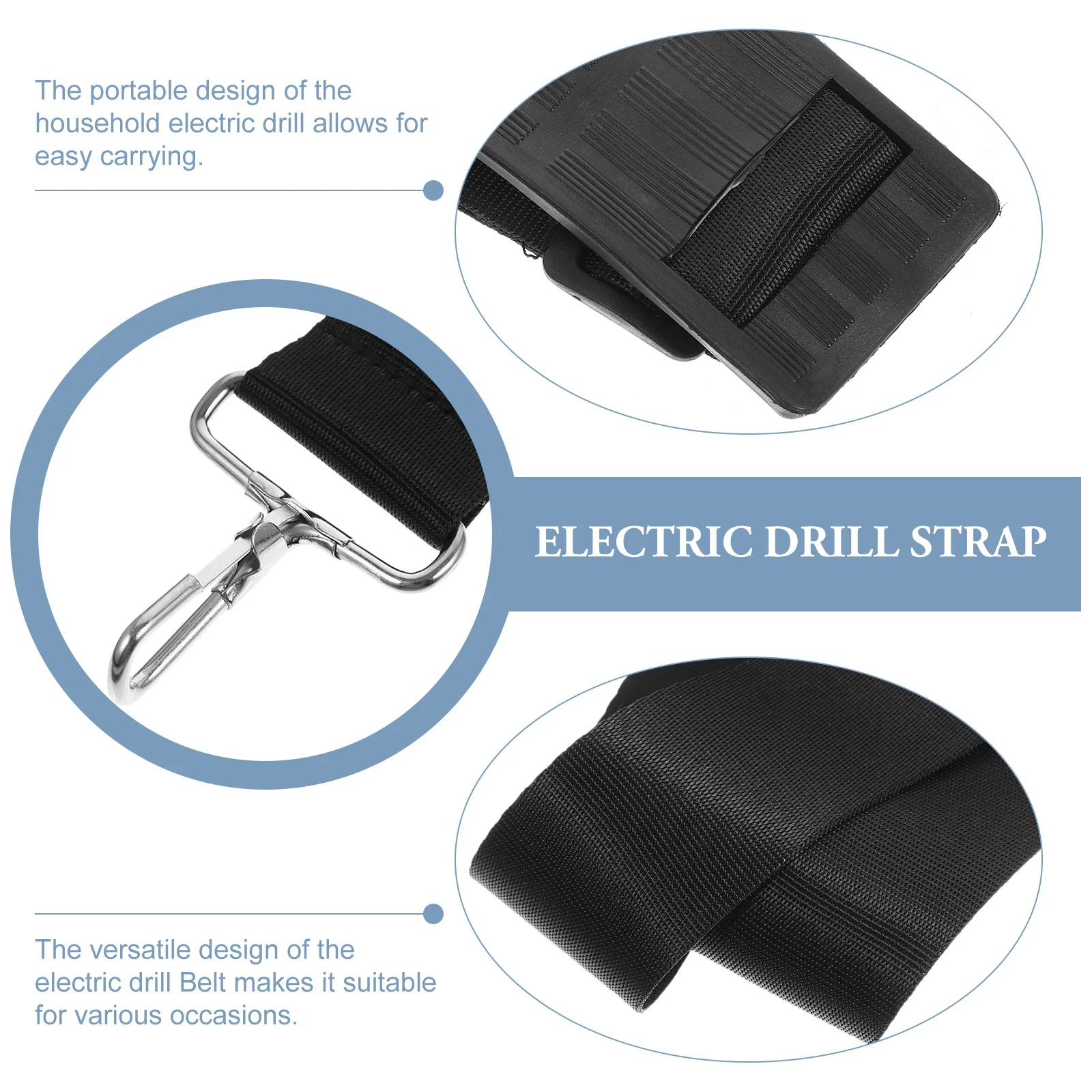 

Electric Drill Strap Adjustable Shoulder Strap Portable Nylon Belt for Electric Hand Drill Handsfree Operation