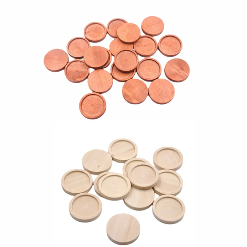 10pcs 30mm/35mm Wood Circles Unfinished Birch Plaques Wooden Circles for Crafts and Blank Sign Rounds